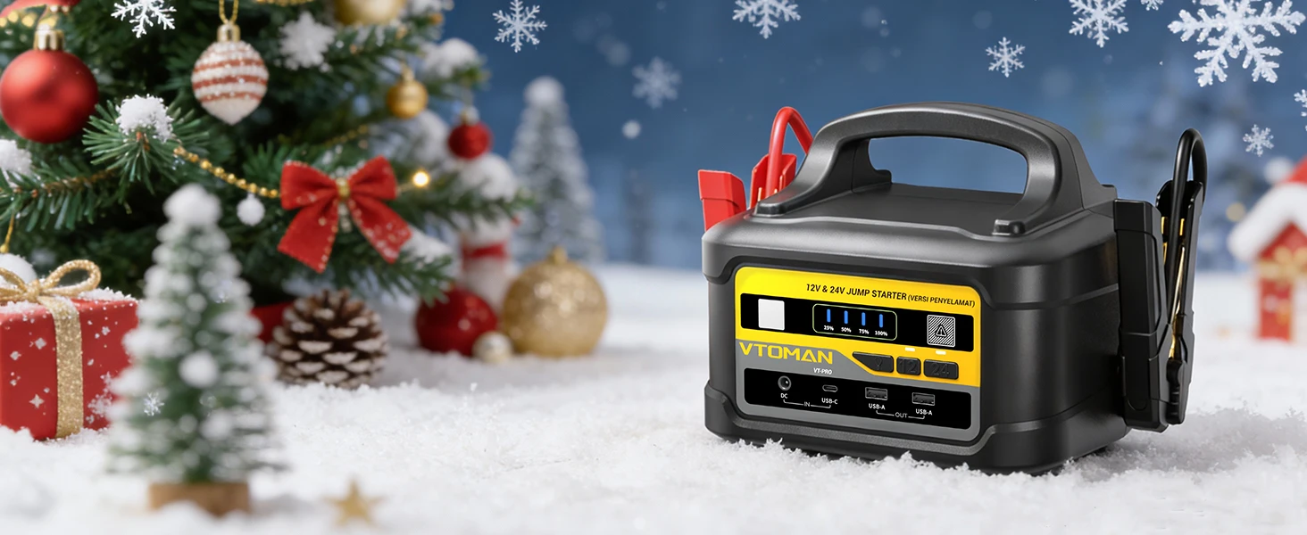 VTOMAN VT-PRO 10000A Auto-Starthilfegerät 58800mAh Tragbares Starthilfegerät Power Pack für Alle Benzin- und Diesel-Fahrzeuge, 12V/24V Starthilfegerät – Detail 14