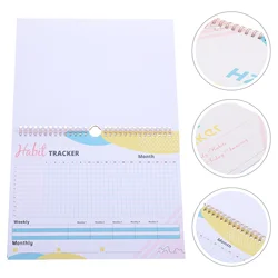 Self-discipline Check-in Schedule Calendars Habit Tracker Schedules Goal Journal Paper Workout Planner Fitness Daily Undated