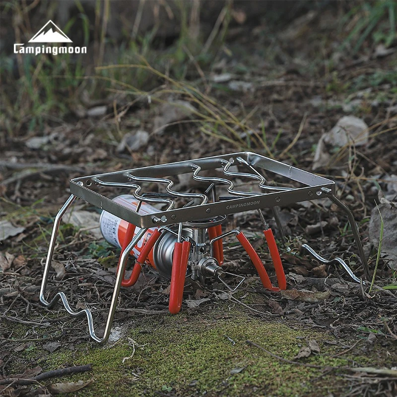 

CAMPINGMOON MSW-1012 с сеткой, регулируемая высота среднего размера, оснащенная сумкой для хранения, складной гриль для барбекю из нержавеющей стали