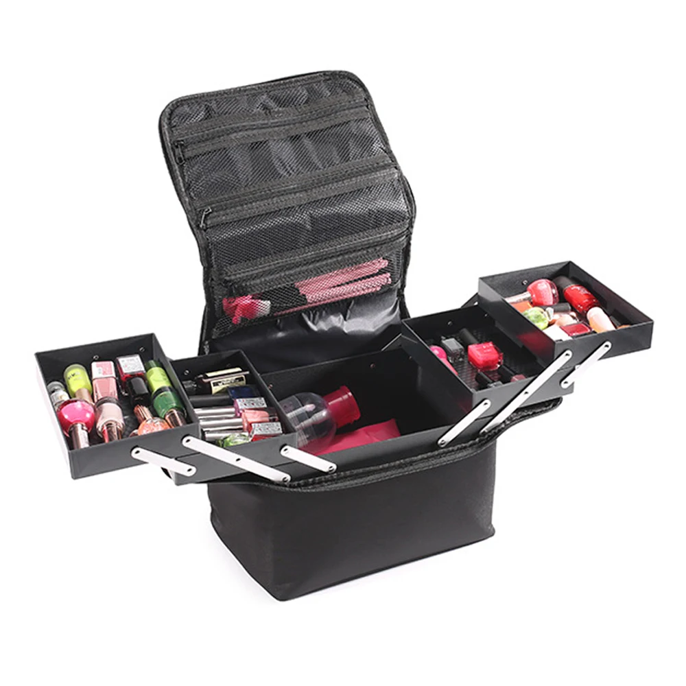 Large Capacity Make Up Bag Multi-layer Manicure Hairdressing Tool Kit Cosmetics Storage Case Box Toiletry Bag Makeup Organizer