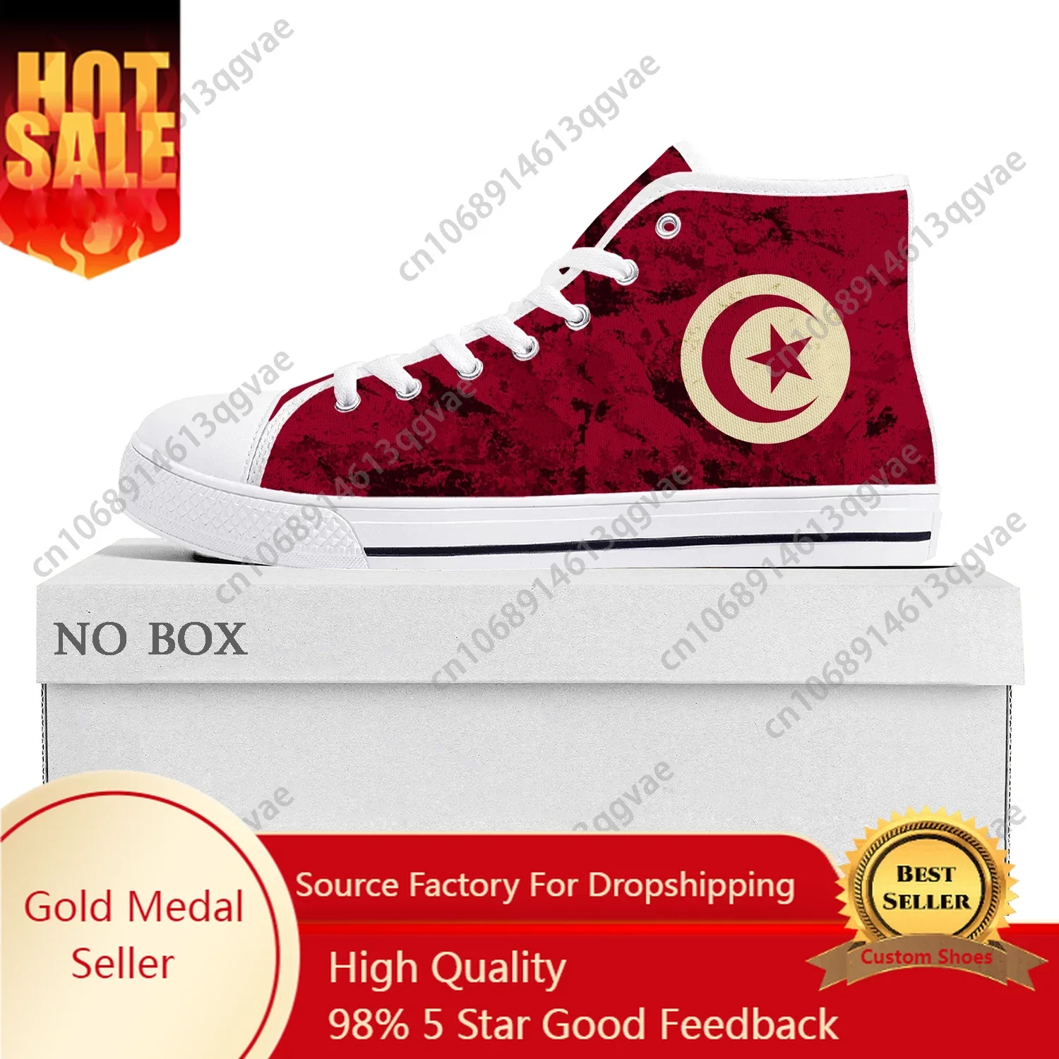 

Tunisian Flag High Top High Quality Sneakers Mens Womens Teenager Canvas Sneaker Tunisia Casual Couple Shoes Custom Shoe