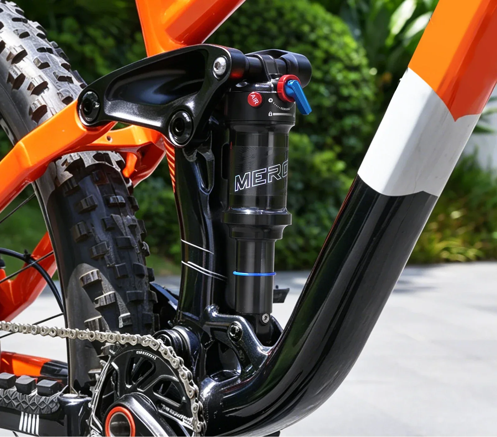 MEROCA RX3 Fahrrad-Luftstoßdämpfer 165/190/210mm Mit Dämpfungs-/Luft-Einstellungs-/Verriegelungsfunktion MTB Hinterer Stoßdämpfer – Detail 6