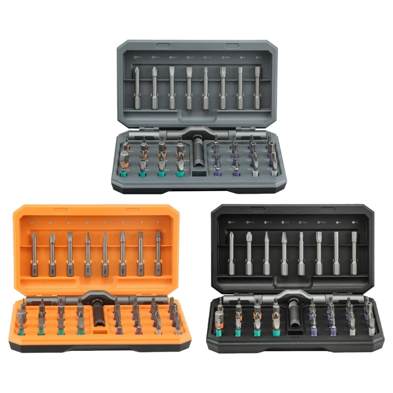 

Ratcheting Screwdriver Set 42 in 1 Ratchet Bit Set Multipurpose Repair Tool