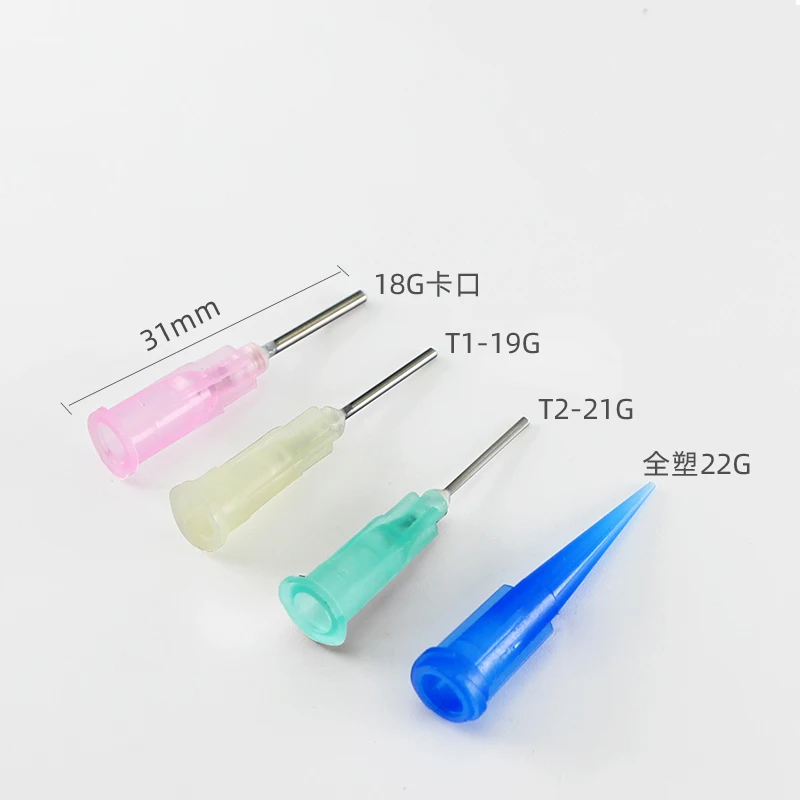 10 pz/kit ago per siringa colla UV ago per saldatura ago per siringa di vetro ago in acciaio inossidabile ago in plastica