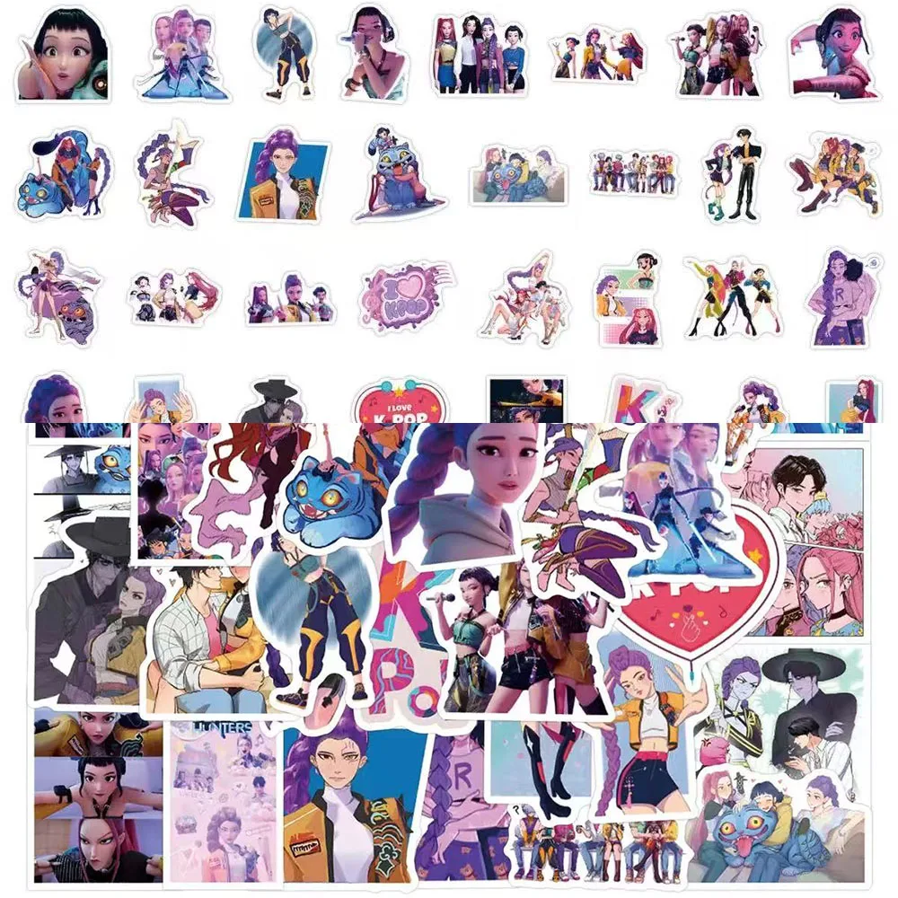 

10/30/55PCS Animated Movies Kpop Demon Hunters Sticker DIY Decoration Waterproof Skateboard Notebook Graffiti Toy