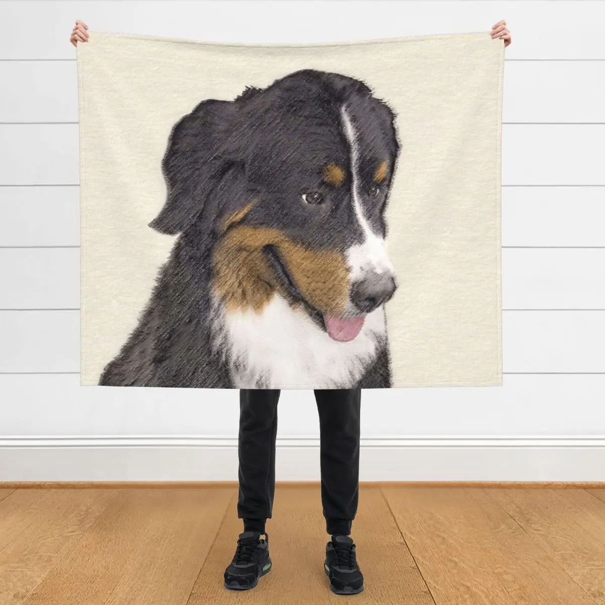 

Bernese Mountain Dog Throw Blanket manga anime Warm Furrys Blankets