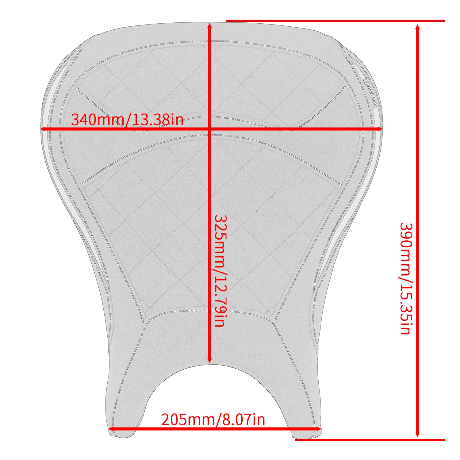 WOLFLINE Front Seat Cushion for Kawasaki Eliminator 500 2024-2025 for Eliminator500 Lowered 20mm Rider Seat Saddle Cushion Kits