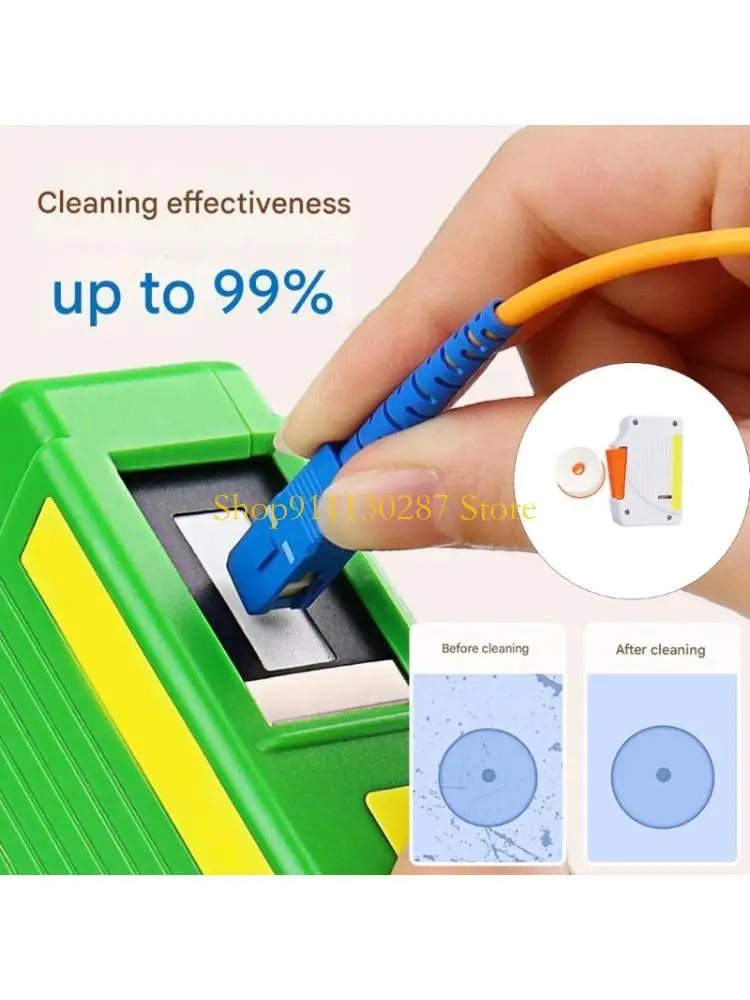 

J1HC Комплект для очистки оптоволокна Компактный портативный дизайн с эффективным удалением пыли для разъемов Материал ABS