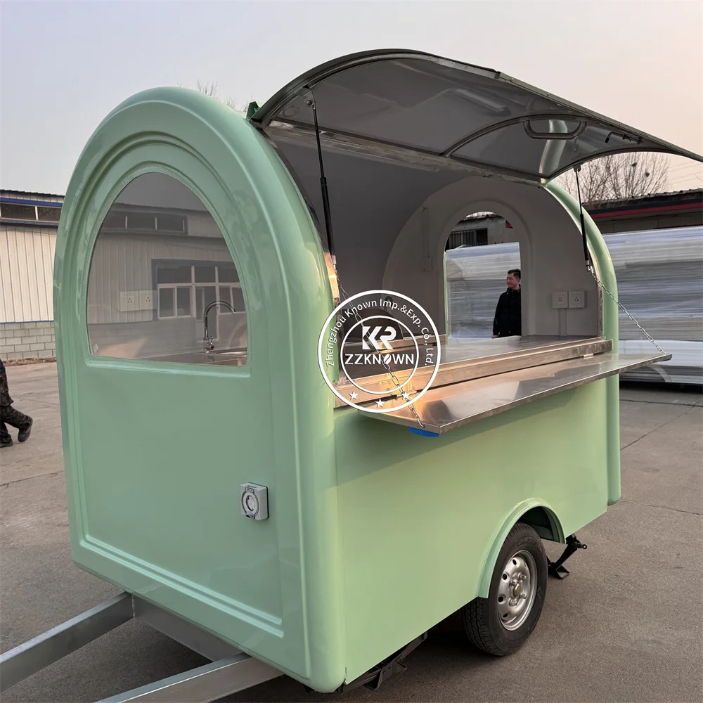 شاحنة طعام معتمدة من Ce Dot، مطبخ شارع متنقل، مقطورة طعام همبرغر مخصصة لتقديم الطعام مع مطبخ كامل