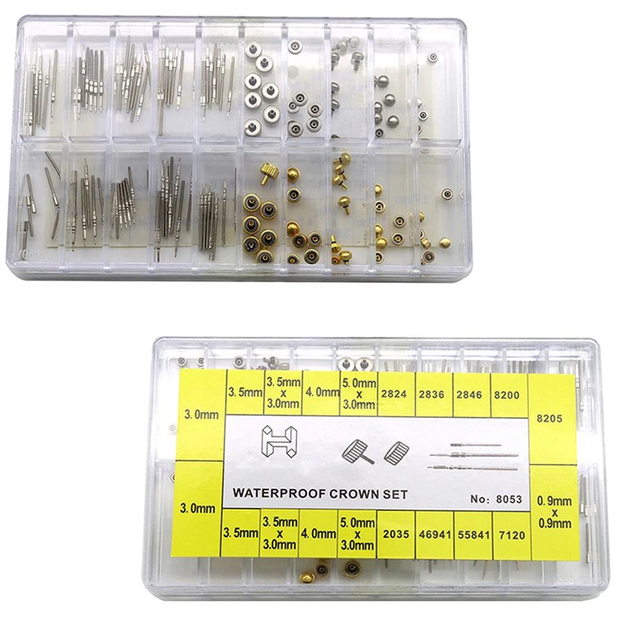 Детали часов содержит 10 типа заводной головки, 10 видов механизмов и шатуны для корпуса, подходят для различных механизмов.