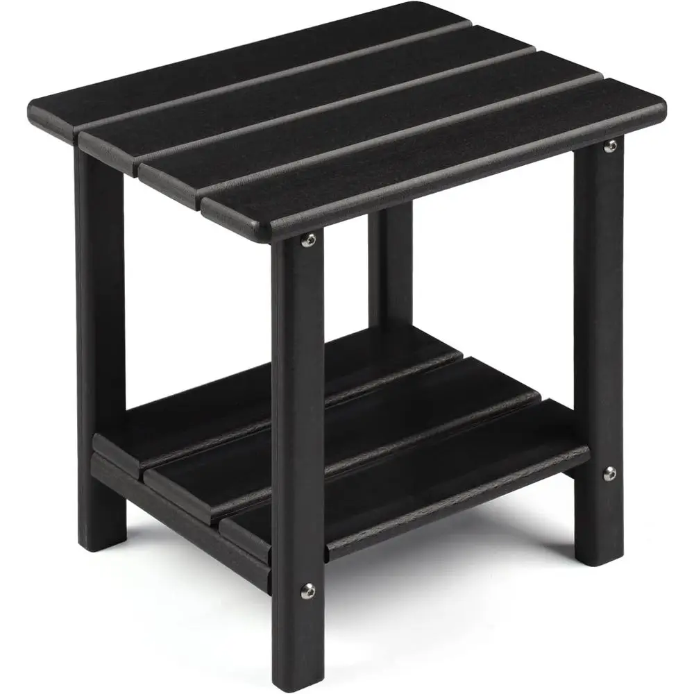 

Adirondack Outdoor Side Table, 2-Tier Sturdy Patio End Table Weather Resistant, 16.5" Solid Side Table or Patio, Pool, Porch