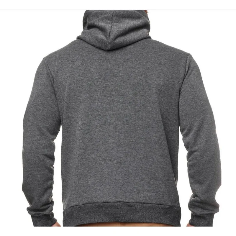 Men's Autumn and Winter Fleece-Lined Hooded Sweatshirt - Cozy Streetwear Pullover Trendy Long-Sleeve Casual Top for Hoodies