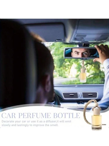 Imagen 2 del producto Ambientador colgante para coche, difusor de aceite esencial de vidrio transparente vacío para aromaterapia, botella difusora de Perfume, colgante, 20 piezas