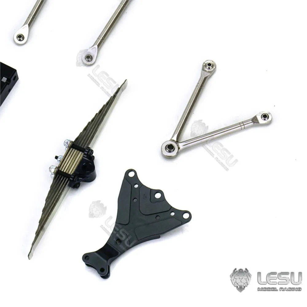 Conjunto de eixos de suspensão traseira de metal, estoque dos eua, lesu, 1/14, x8002a, para brinquedos, tamiya rc, caminhão, trator, modelo, peças de atualização diy