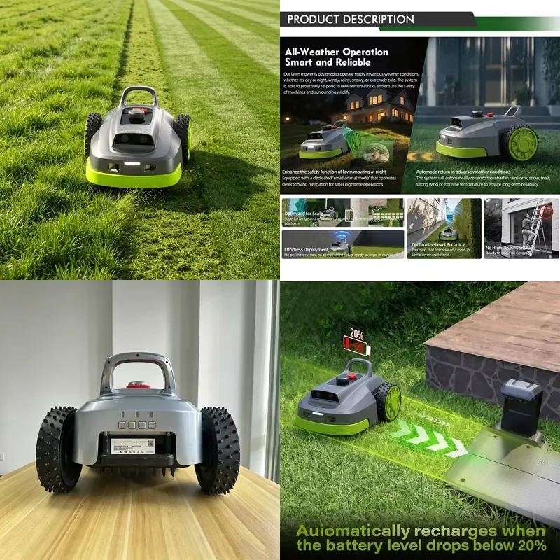 for DIY Intelligent Robotic Lawn Mower Self-Propelled Cordless Automatic Mowing with Sensors Obstacle Avoidance Self-Charging