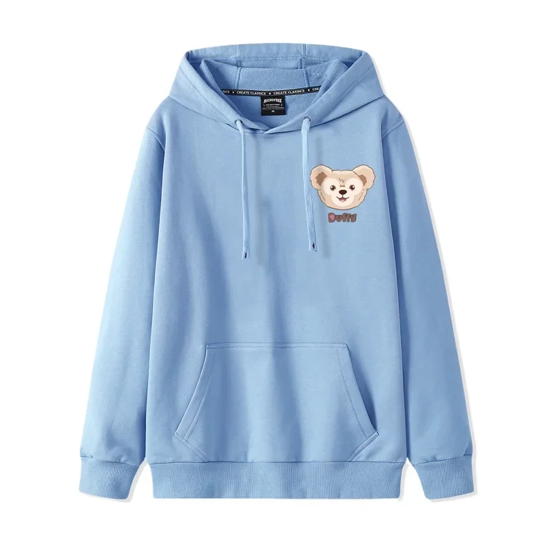 2024 Cartoon Disney Star Delu Bear Rabbit Couple Sweater Simple and Casual Loose Best Friend Dress Pullover Hooded Sweater Coat