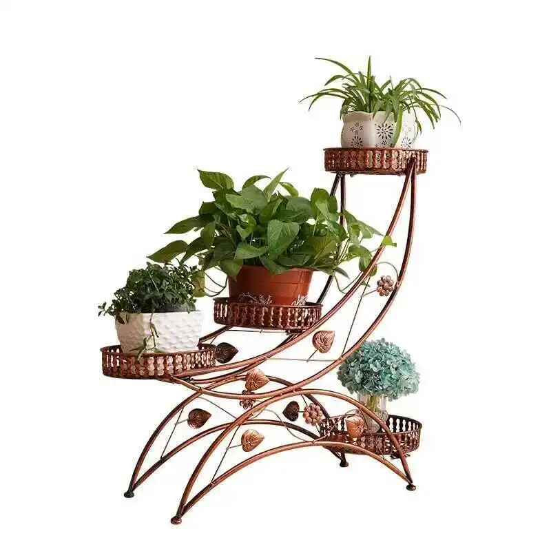 Aesthetics Flower Stand Rack Decoration European Living Room Balcony Simple Accessories Rack Light Luxury Plantenrek Furniture