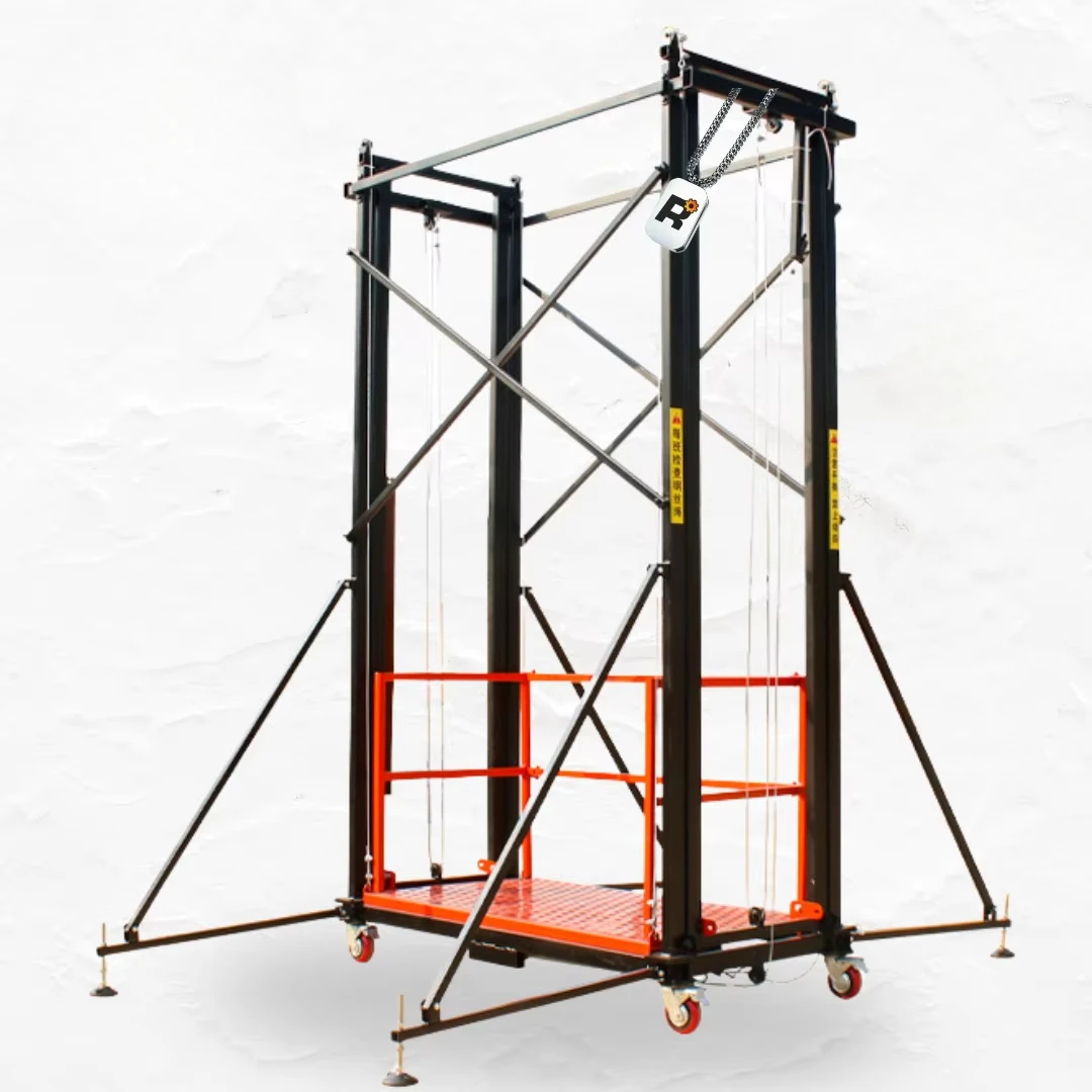 

Risenmega 500KG 2-15M Electric Automatic Lifting Scaffold Platform Indoor/Outdoor Remote Control New Steel for Retail Hotel