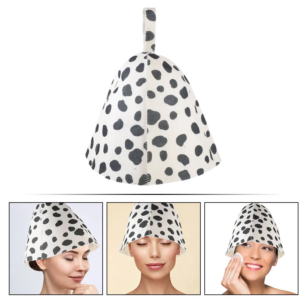 

2pcs Dry Hair Reusable Lightweight Sauna Hat Comfortable Felt Bath Hat For Women Men Breathable Shower Cap Sauna Room