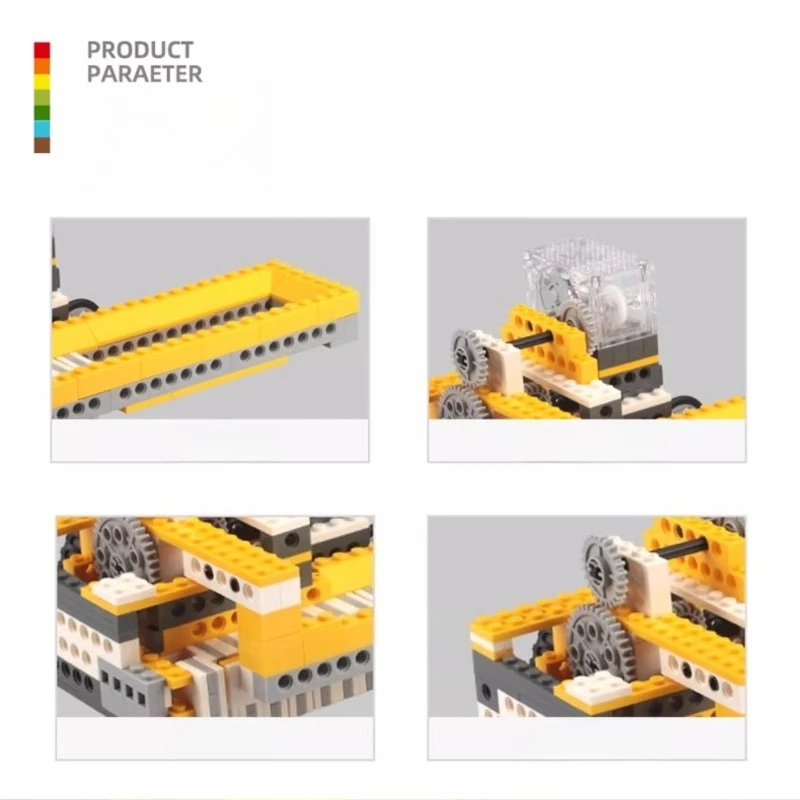 SEMBO Machinery Machine Building Blocks Children's Educational Assembly 4-in-1 Gear Robot Model Ornament Trendy Toy