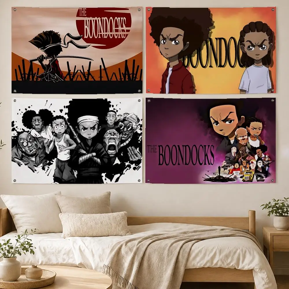 Cult Show The Boondocks Flags Room Bedroom Home Outdoor Wall Hanging Concert Printed Background Decoration Art Banne