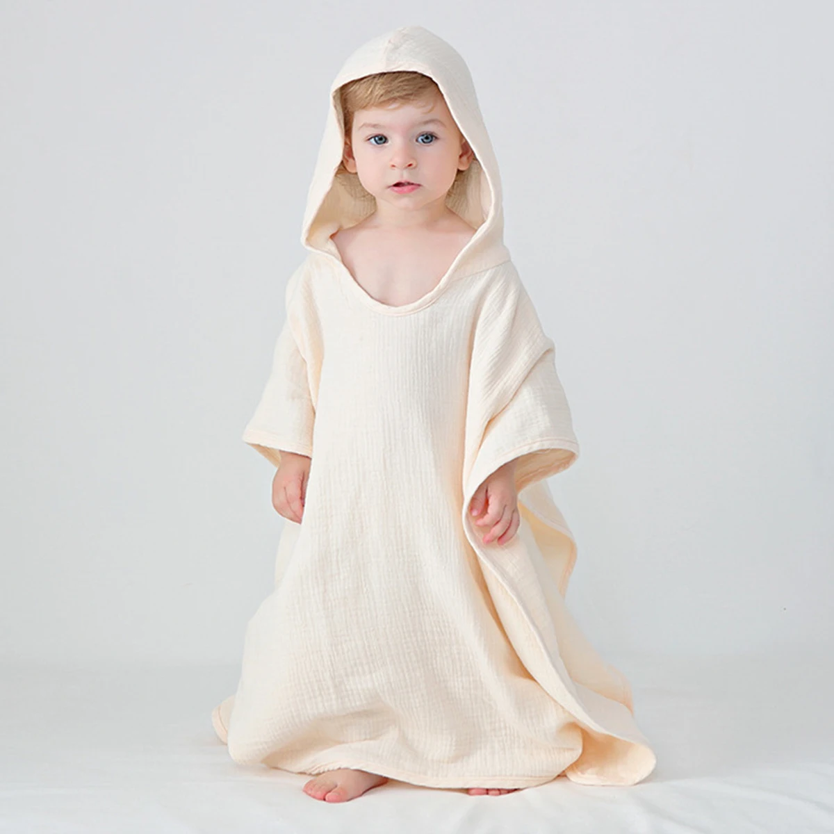 

Kids Hooded Bath Towel Cape - Super Soft, Absorbent Cotton Bathrobe for Infants and Toddlers 1-5years