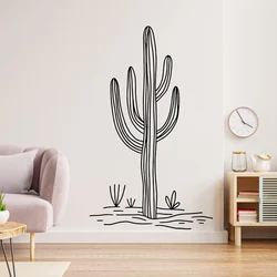 Cactus wall decal Desert Wall Vinyl Sticker Cactus Desert Wall Sticker Floral Leaves Decal for Home Room Decor Wallpaper A596
