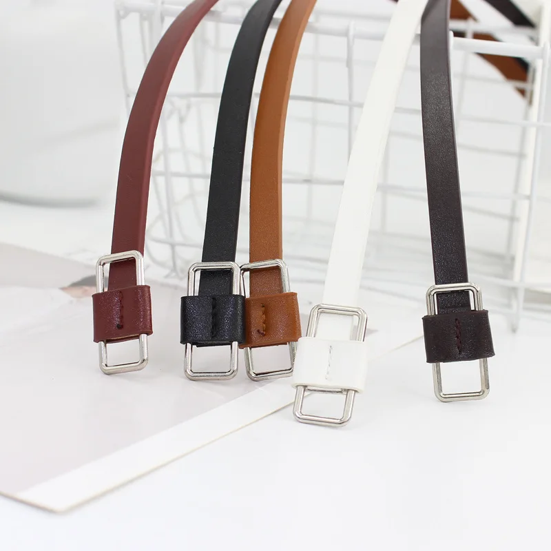 

Waist Jeans Knotted Belt 5 Colors Optional Belts 1cm Wide Leather Buckle Small Belt Ins Wind Female with Dresses Hundred Take