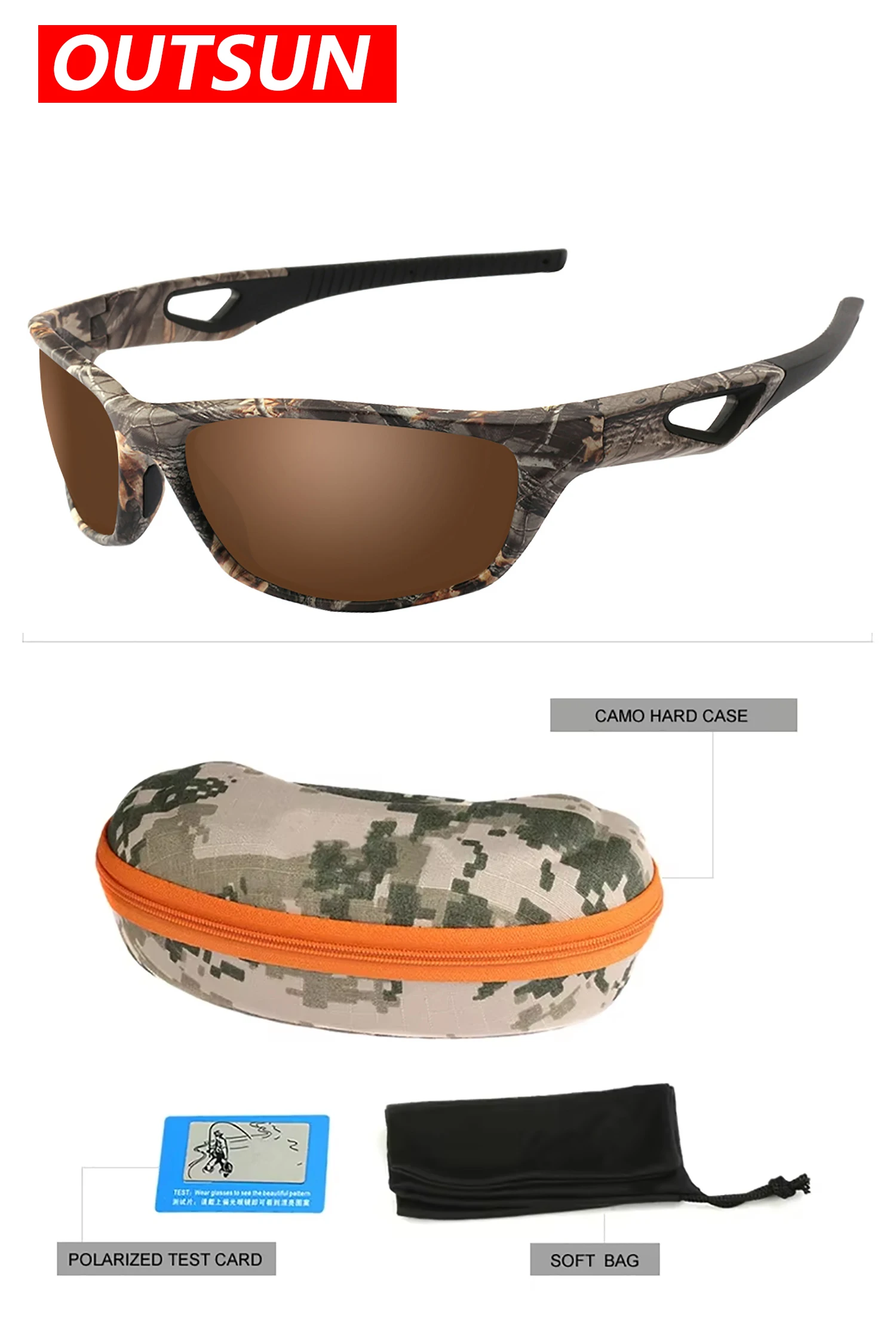 

OUTSUN 2025 Polarized Sunglasses Men Women Fashion Driving Glasses Fishing Tr90 Frame de sol