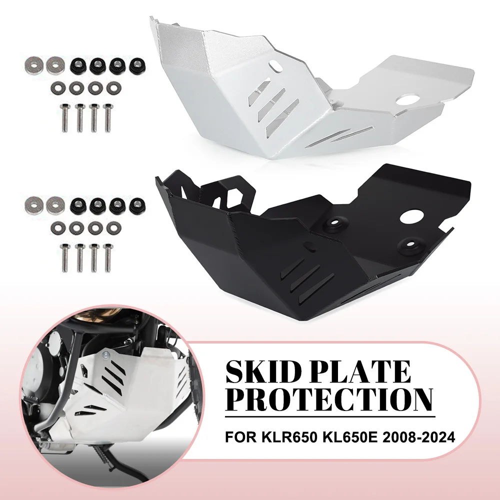

KLR650 2025 Motorcycle Accessories Skid Plate Engine Guard Chassis Protection Cover For Kawasaki KLR 650 KL650E 2008-2024 2023