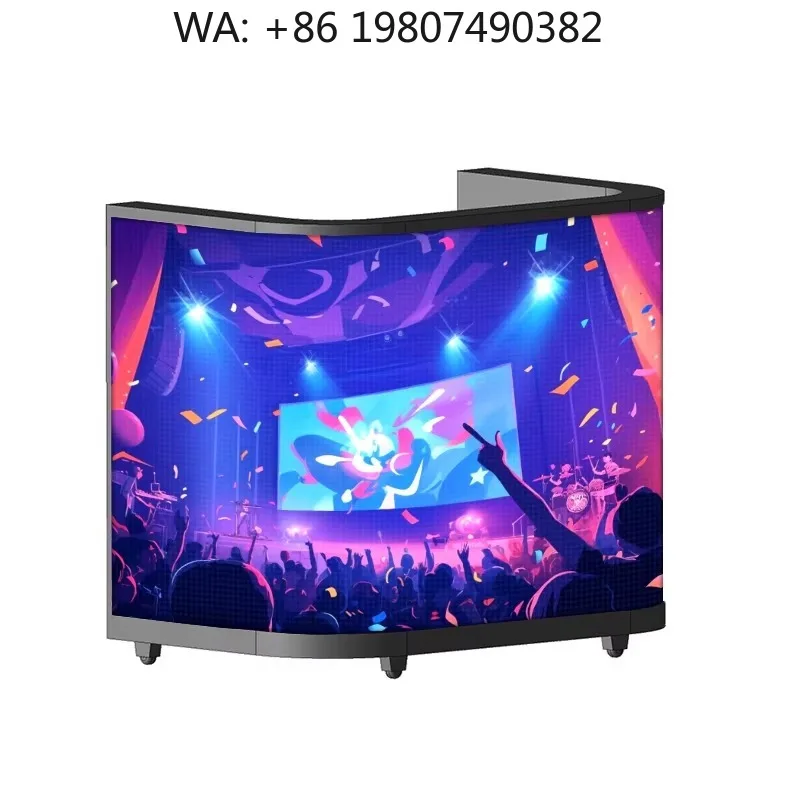 P2-P4 High Resolution Flexible LED Display Screen Dynamic Background Panel Customizable for Stage DJ Booth Commercial Event Disp