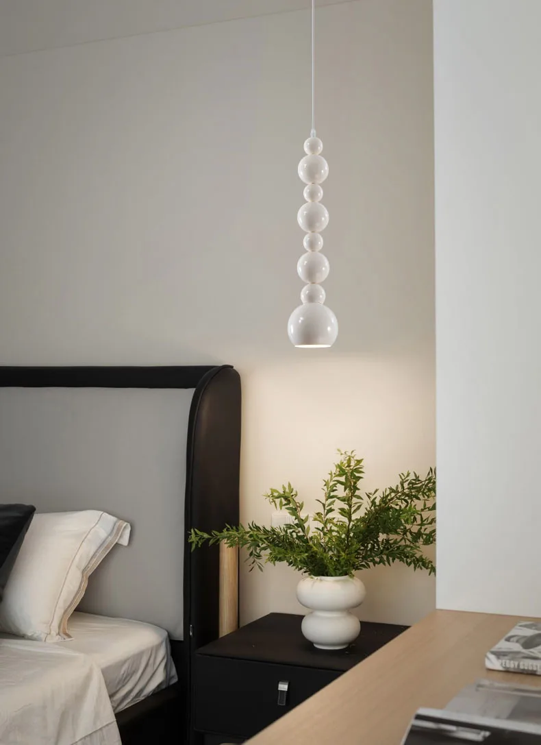 White Metal Pendant Lights Bedroom Dining Room Indoor