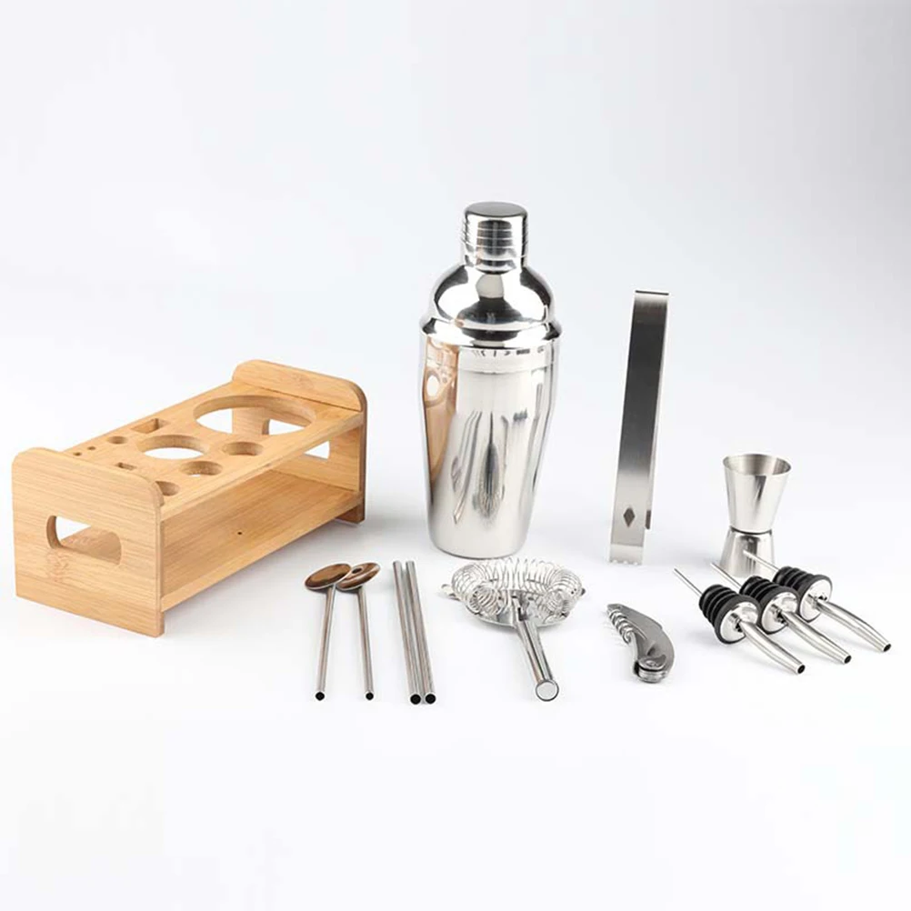 

1 set Cocktail Making Kit Bartending Set Mixer Shaker Martini Tools Bar Accessories Stainless Steel Home Party Practical