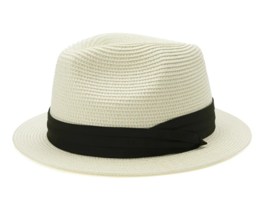 4cm Summer Fedora Short Brim Straw Hat Men Women Sun Hat Big Size Big Head Trilby Hats