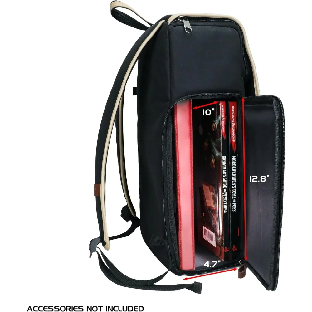 Sac à dos de voyage élégant RPG pour donjons et dragons, peut contenir 4 livres et classeurs, idéal pour les amateurs de DnD