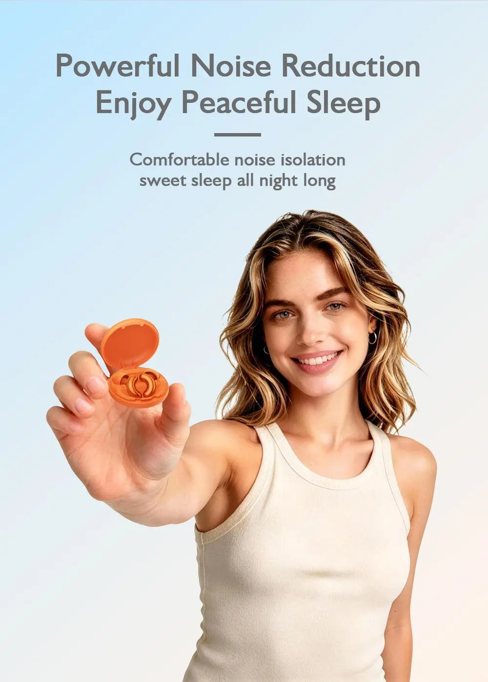 Silicone Ear Plugs for Sleeping 25dB Noise Cancelling Hearing Protection Reusable Earplugs for Sleep Focus Concerts Work Study