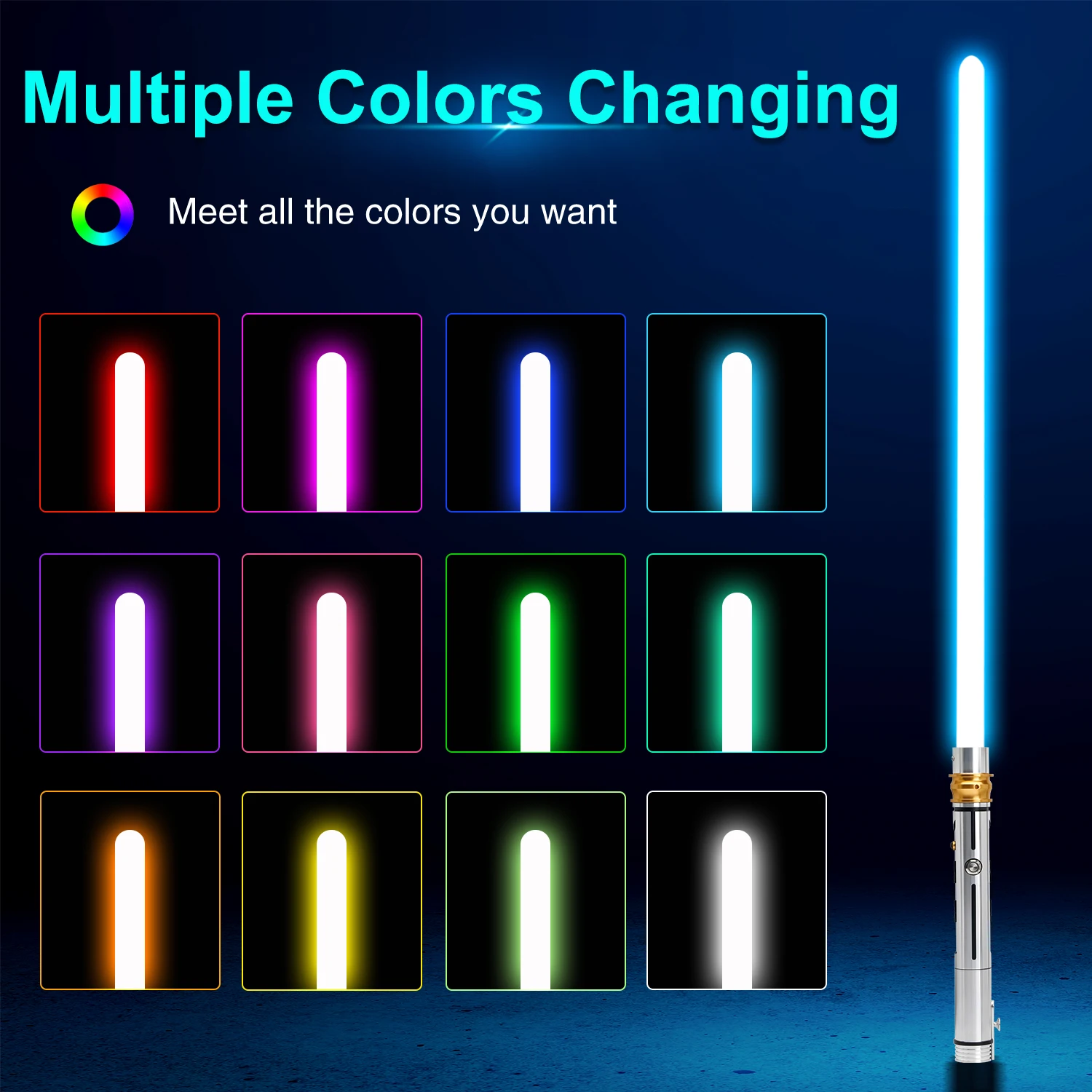 TXQSABER Neo Pixel Lightsaber 2PCS Double Blade Smooth Swing App Control Light Sword Metal Handle Sith Cosplay Toys AhsokaSE