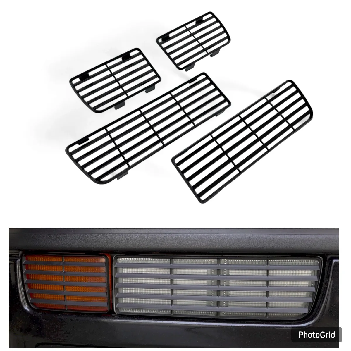 مصد شبكي عاكس للمؤشر من الدرجة الممتاز مظهر كلاسيكي لسيارة VW Golf GTI MK3 Vento Jetta VR6 4 قطع متضمنة #1