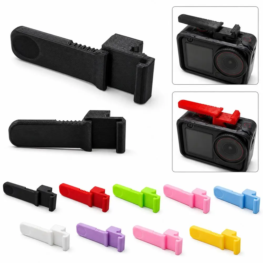 3D Printed Shutter Button Extension Clip-On Cold Shoe Mount Shutter Release Lever Multicolor Easy Press for DJI action3/4/5/5pro