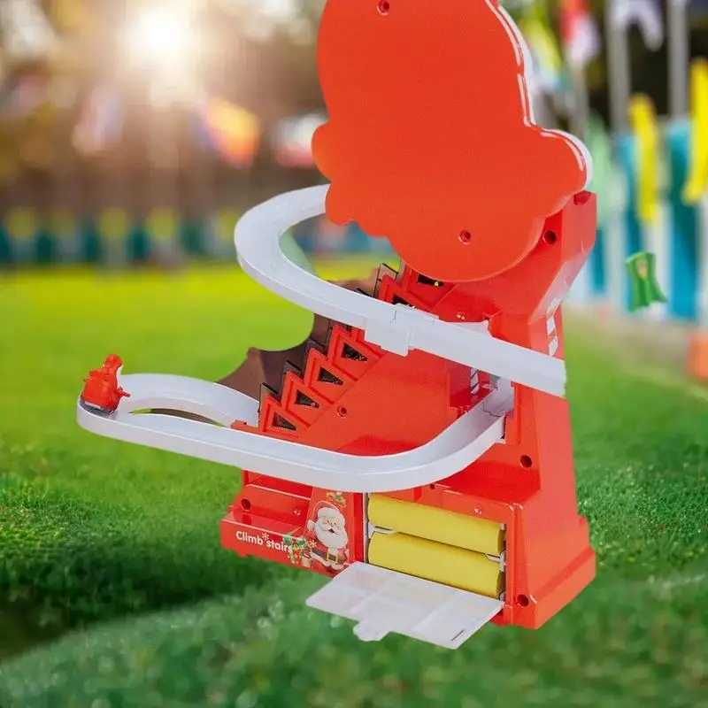 قاعدة رجل الثلج الكهربائية من سانتا - لعبة نشاط موسيقية مضيئة لشرائح سلالم الأطفال، هدية عيد الميلاد للأولاد والبنات #1