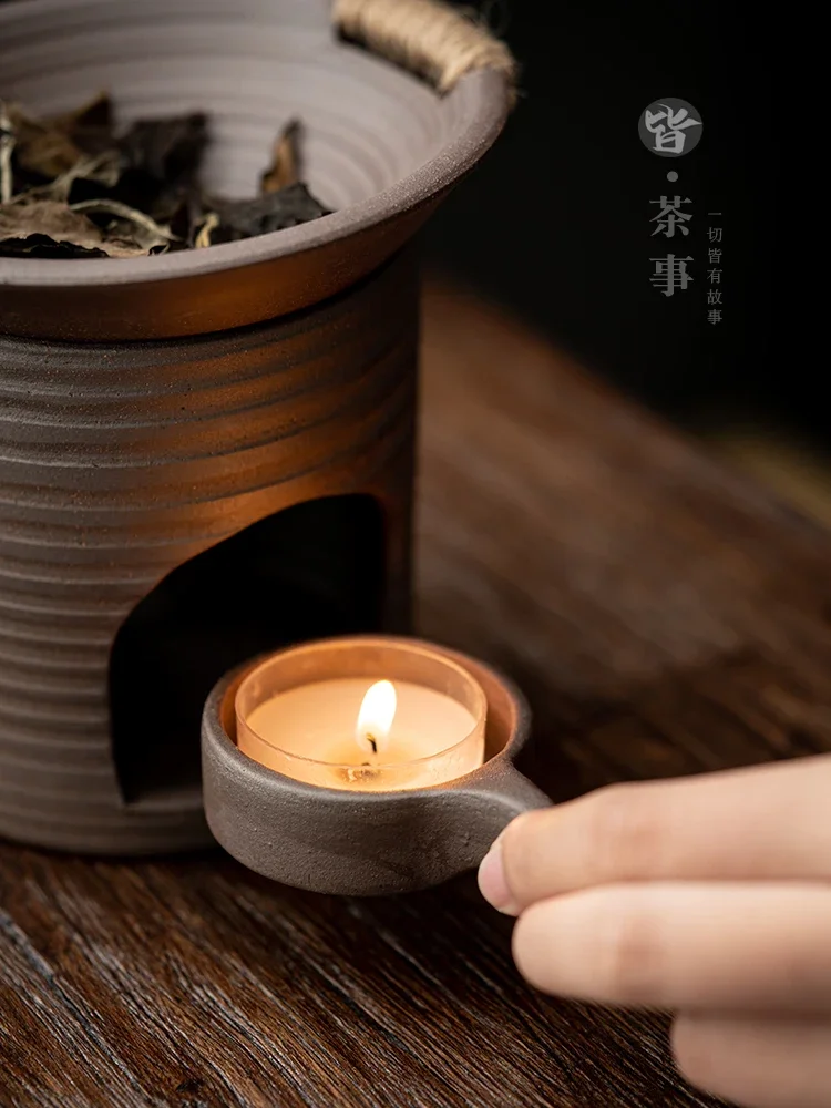 Coarse Ceramic Tea Roasting Stove Ceramic Candle Stove Tea Roasting Utensil Aroma Enhancer Household Kung Fu Tea Set