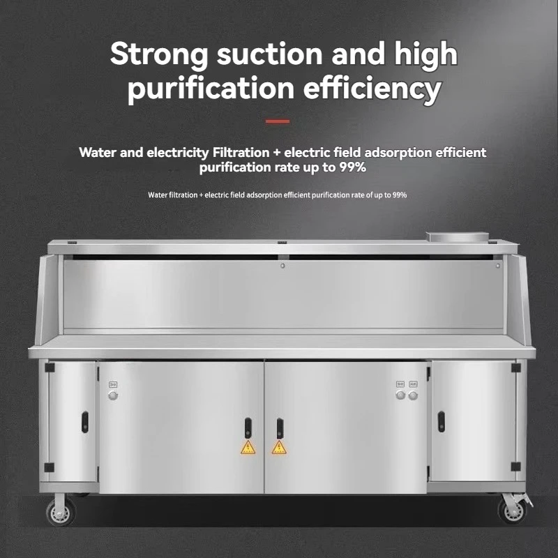 Four Sets of Eight Story Water and Electricity Composite Smoke-free Barbecue Carts