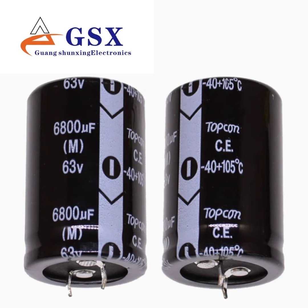 

Brand new original genuine imported aluminum electrolytic capacitor 63v6800uf 30 * 40 Topcon