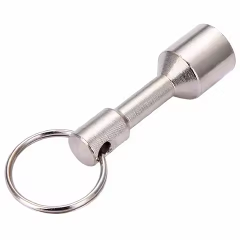 1pc 12mm Super Strong Silver Metal Magnet Keychain Split Ring Pocket Keyring Hanging Holder Outdoor Tool Magnetic DIY Materials