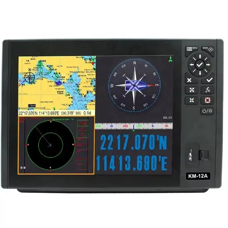 Feitine 12-Zoll-Marine-Navigator-Radardetektor KM-12X GPS-Diagramm-Plotter-Kombination mit Fischfunde