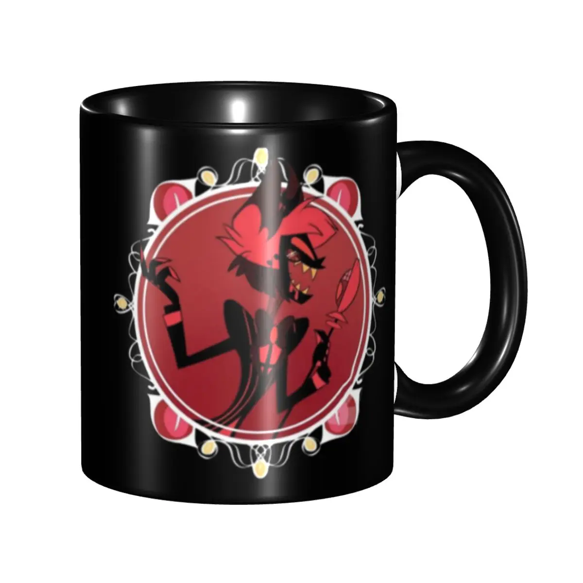 

Custom Hazbins TV Show Animation Hotel Mug DIY Ceramic Milk Tea Coffee Cups