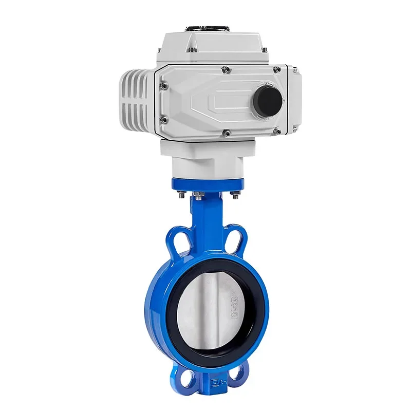 D971X-16 Knight Disc Type Stainless Steel Regulating Switch,Explosion-proof Electric Butterfly Valve, AC220V,DN80,24-Pair Clamps