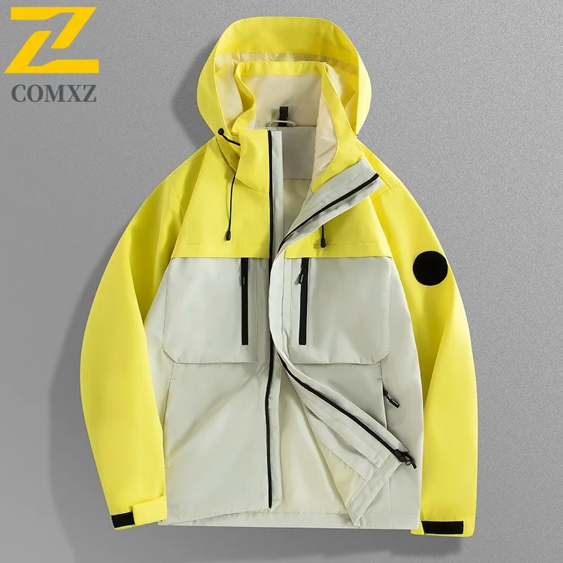 

COMXZ Men Rider Jacket Minimalist Waterproof Outdoor Adventure Climbing Lightweight Windbreaker Coat Autumn Techwear Jacket