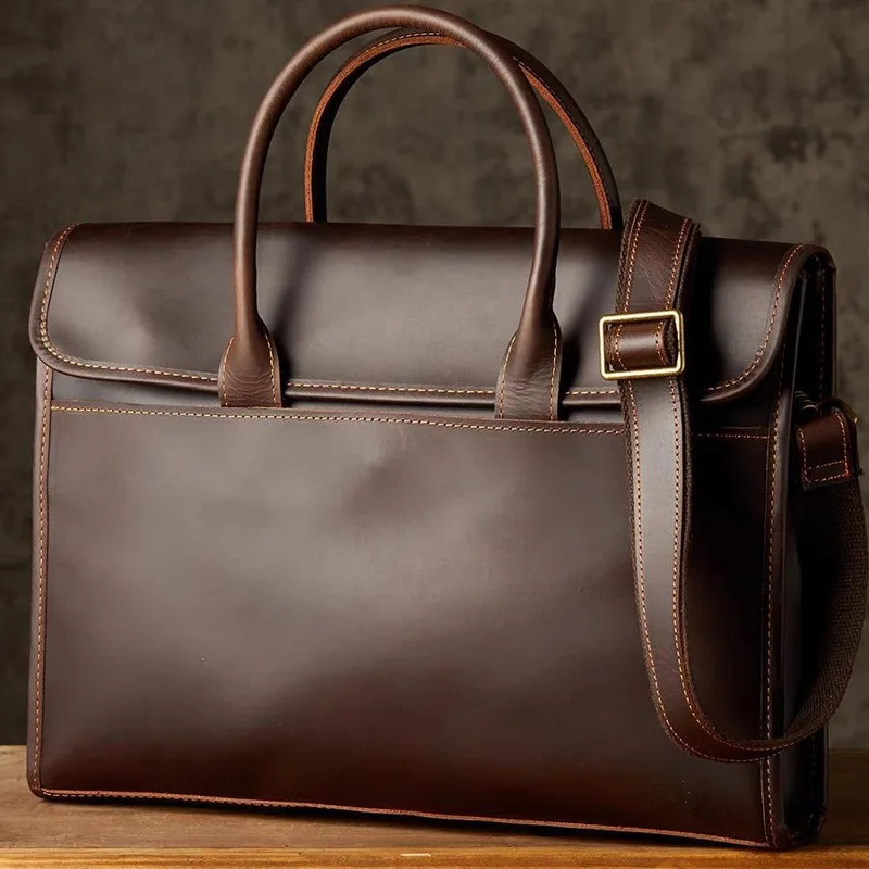 

New Official Bag Bags Large Leather Briefcases Men Handbag Business Briefcase Men Trend Commuting Fashion Bag Briefcase Tote Bag