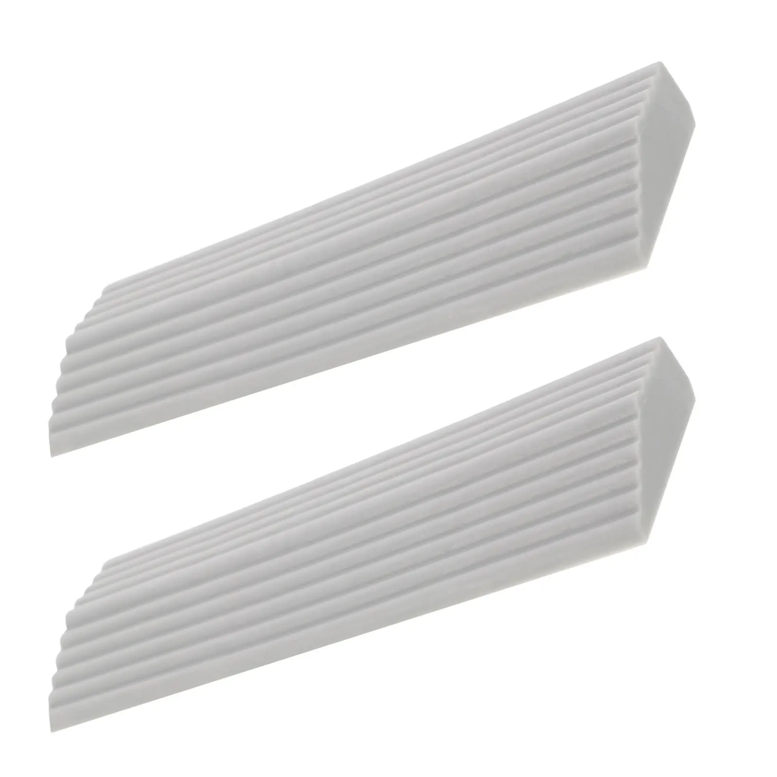 2Pcs Robot Vacuum Step Ramp Rubber Threshold Pad Nonslip Doorways Transition Strip for Home and Office Rubber Ramp